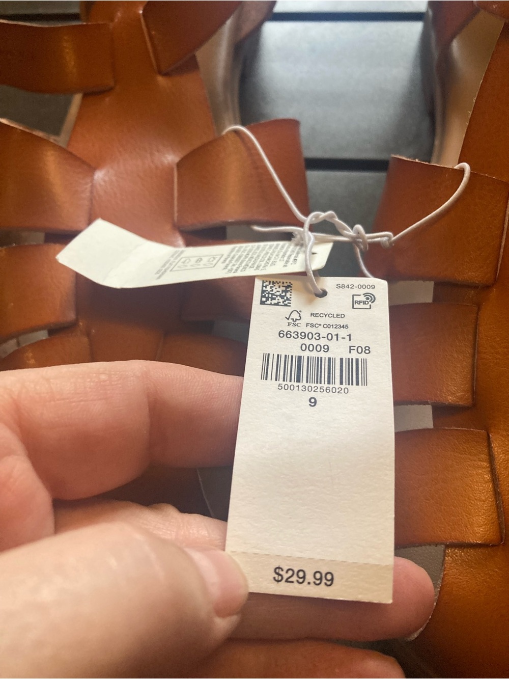 Old Navy Tan Cognac-Look Fisherman Sandals with Buckle Strap - Picture 4 of 4